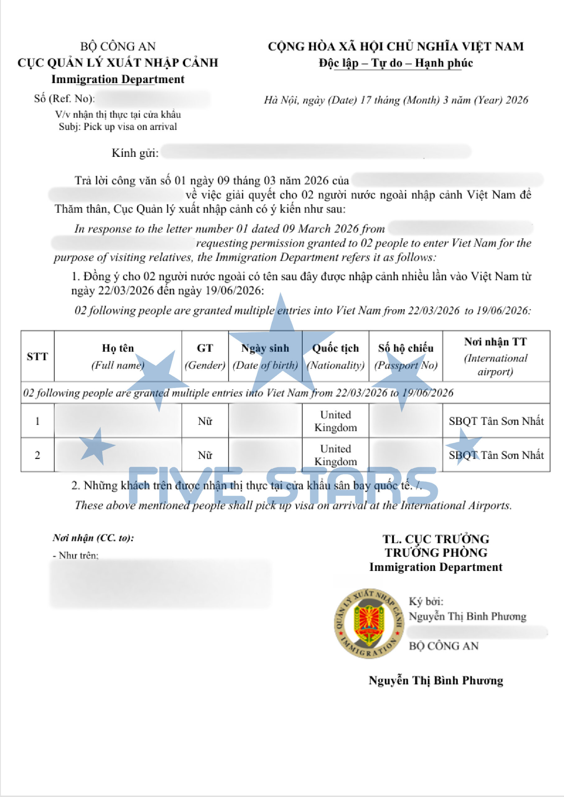 CÔNG VĂN NHẬP CẢNH (2)